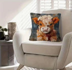Personalized Scottish Highland Cattle Pillow Cover
