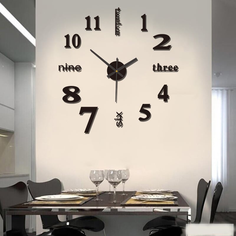 Promotion 3D Wall Decal Decorative Clock