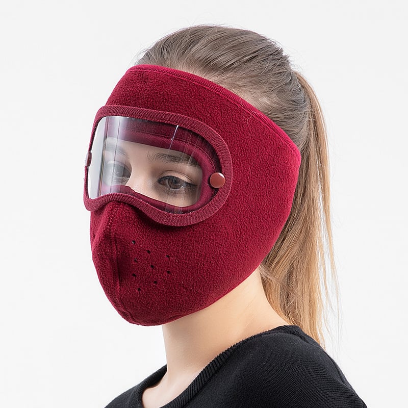 Winter warm fleece windproof high-definition goggles