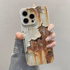 Unique 3D Pattern With Rust Spots | Realistic Dirty Hard Case For iPhone