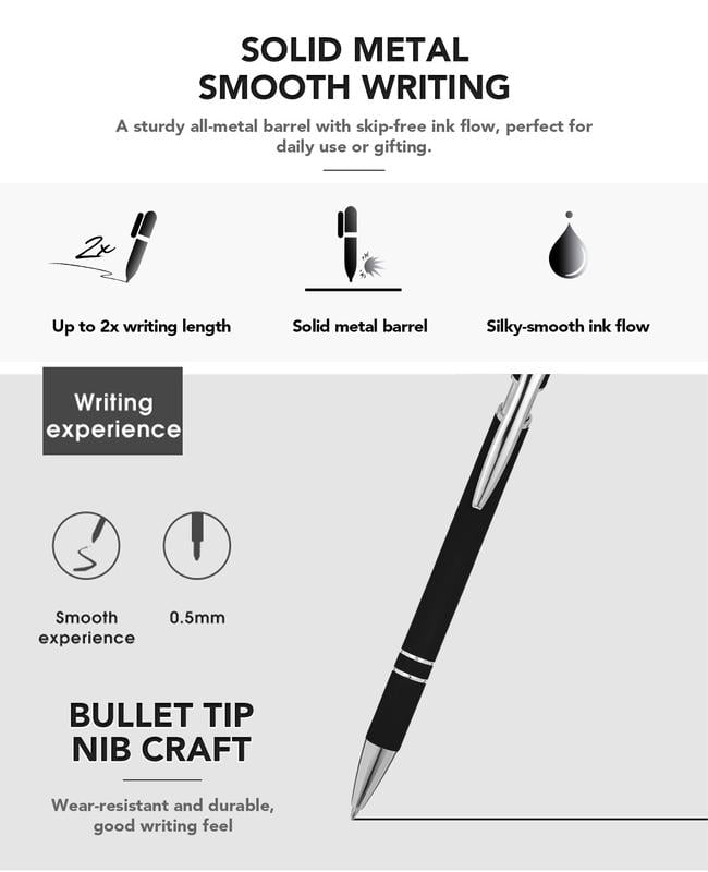 Promotion Funny Stress-Relief Daily Quotes Metal Ballpoint Pen Set | Office Christmas Gift Exchange