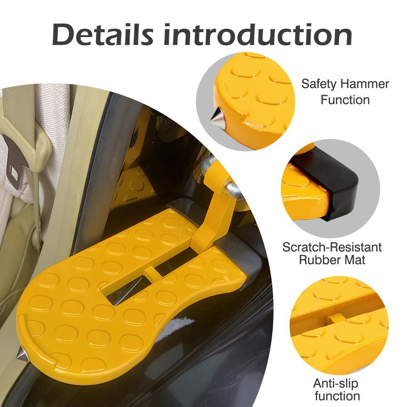 1 Count SUV Roof Step Assist, Car Door Hook-On Foot Pedal