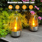 Solar Power Tea Lights Outdoor Flameless Flicker