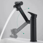 Single Hole Hot And Cold Water Faucet Universal Swivel Basin Faucet