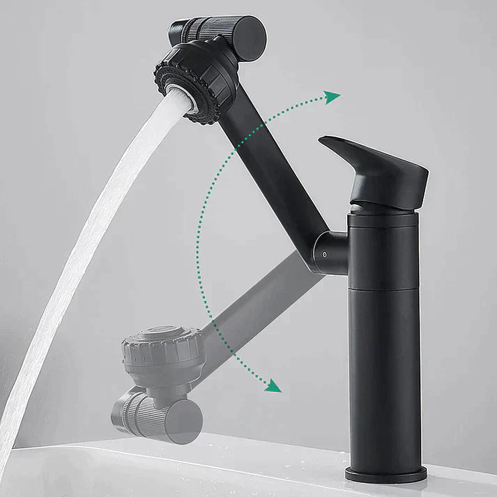 Single Hole Hot And Cold Water Faucet Universal Swivel Basin Faucet