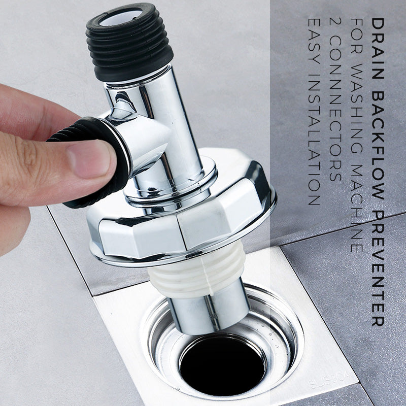 Washing machine drain backflow protector