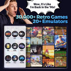 DURING THE ! Retro Game Console Stick – Dual Sticks, Plug & Play, 64/128 GB Memory