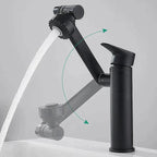 Single Hole Hot And Cold Water Faucet Universal Swivel Basin Faucet