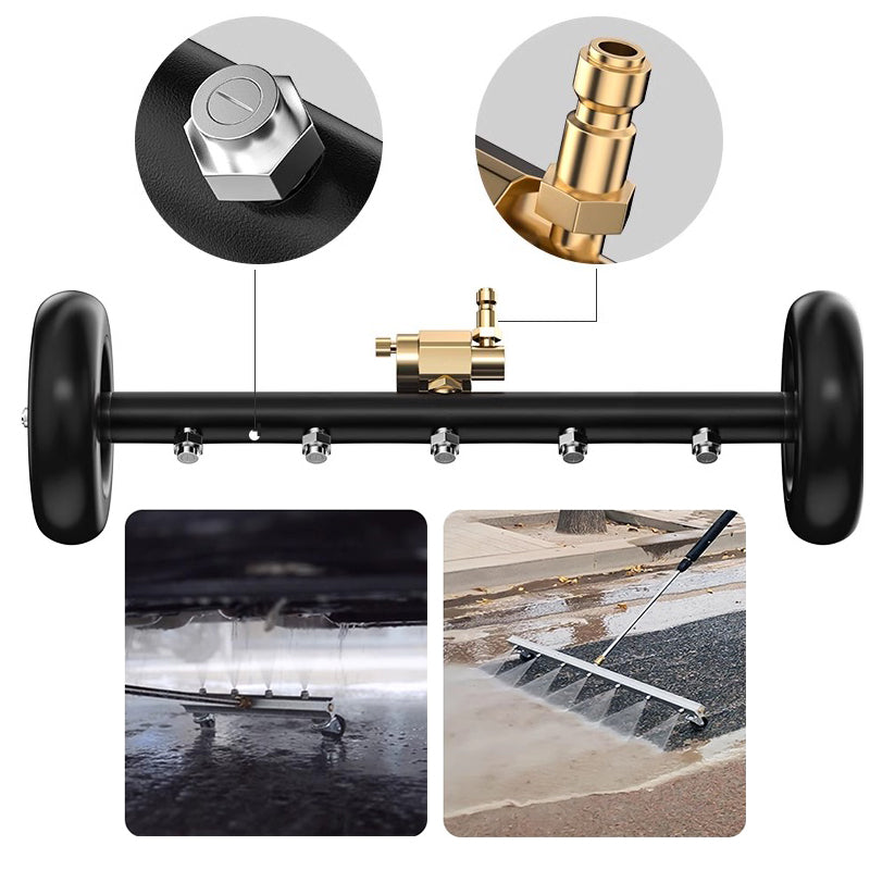 Stainless steel undercarriage cleaner