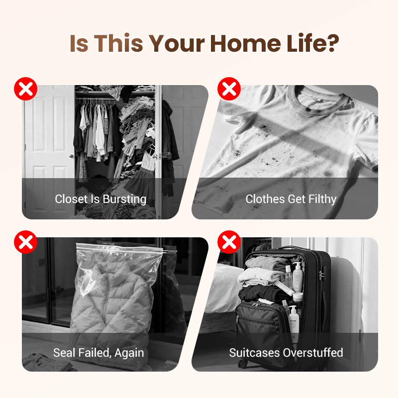 Travel Vacuum Storage Bags & Portable Pump Set