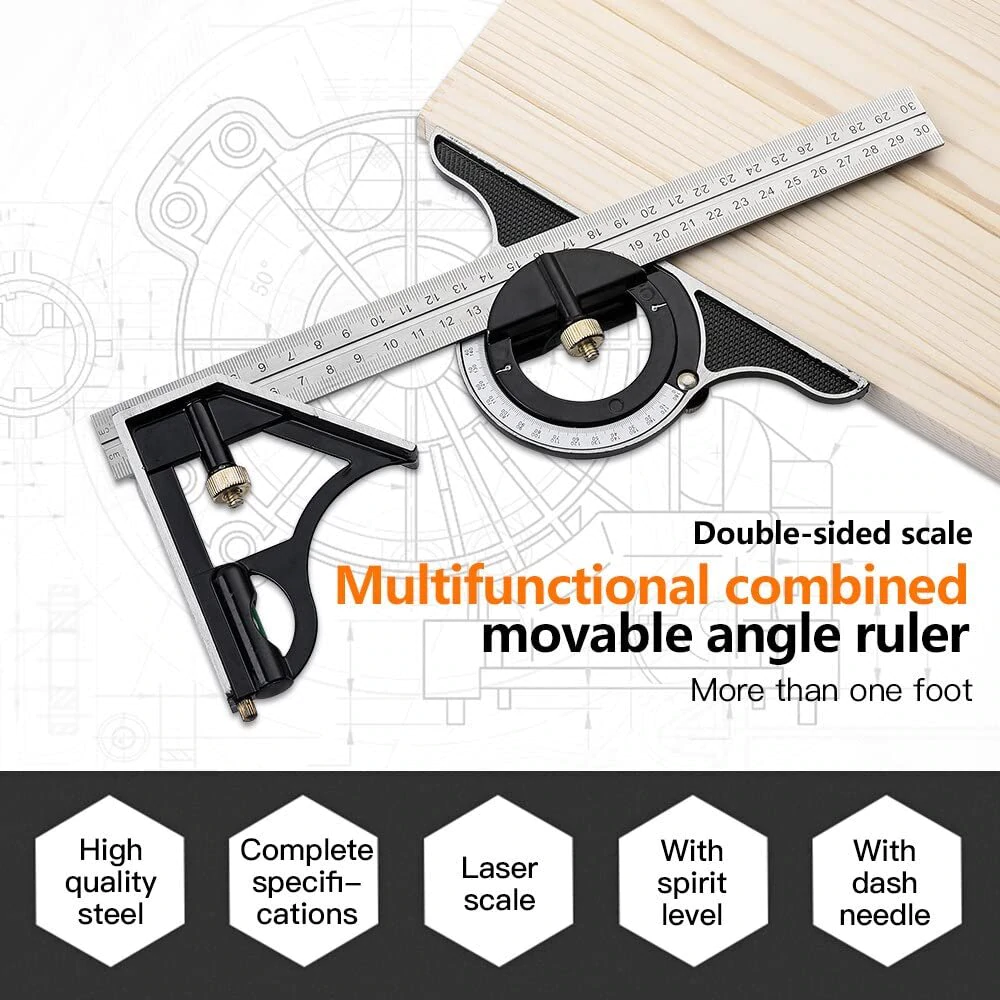 Great value! Multifunctional combination movable angle ruler set