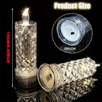 A set of 4 LED crystal candle lights