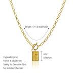 Cross Pendant Paperclip Chain Necklace, Unisex, Waterproof and Sweat-Resistant, Fade-Proof