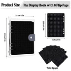 8 Pages Clear Felt Pin Display Book