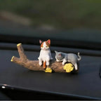 Hand-Painted Mini Cat Desk Figurines