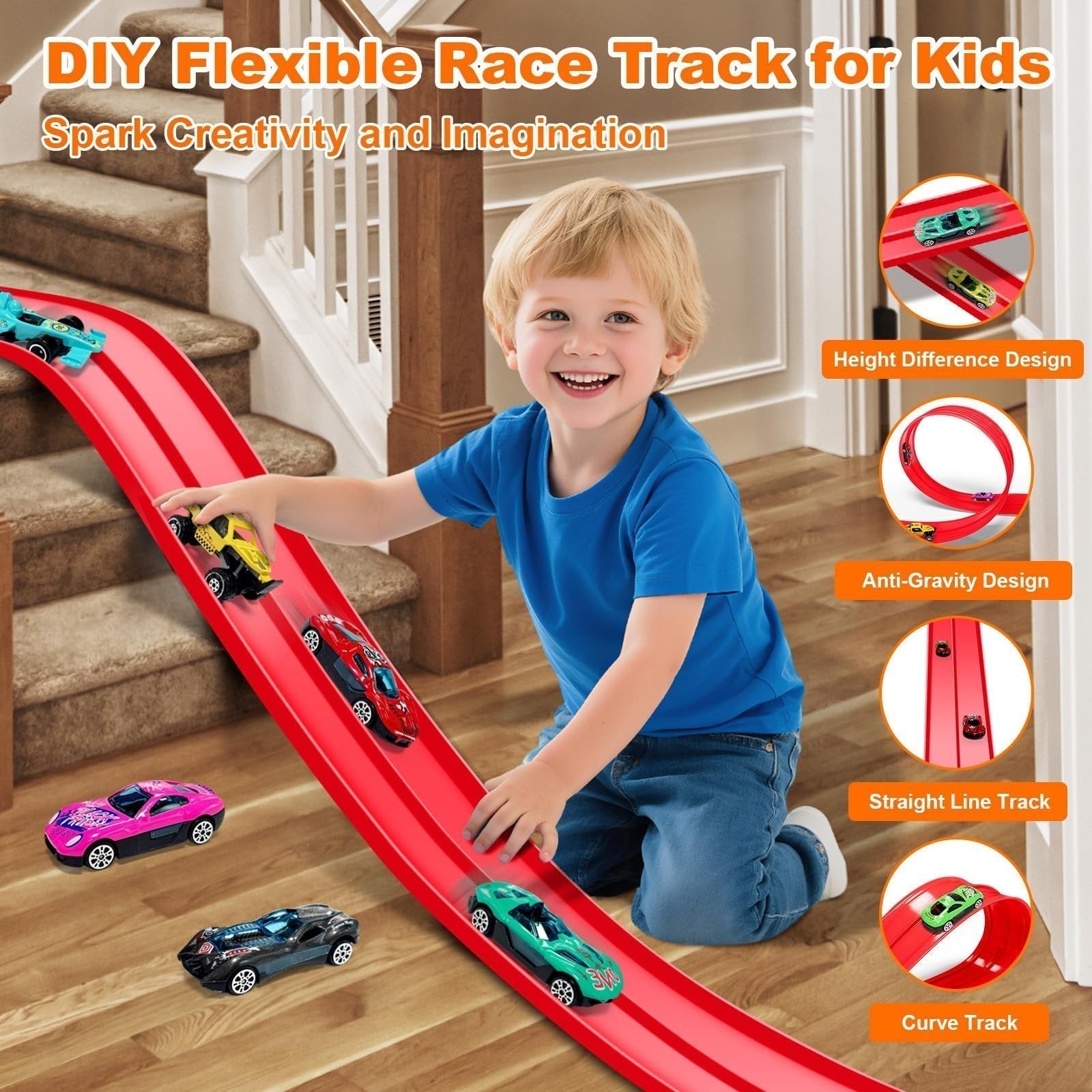 Early Christmas DIY Flexible Racing Track Toy