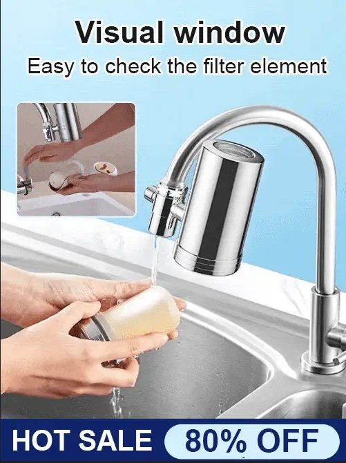 Installation-free Stainless Steel Household Faucet Water Purifier
