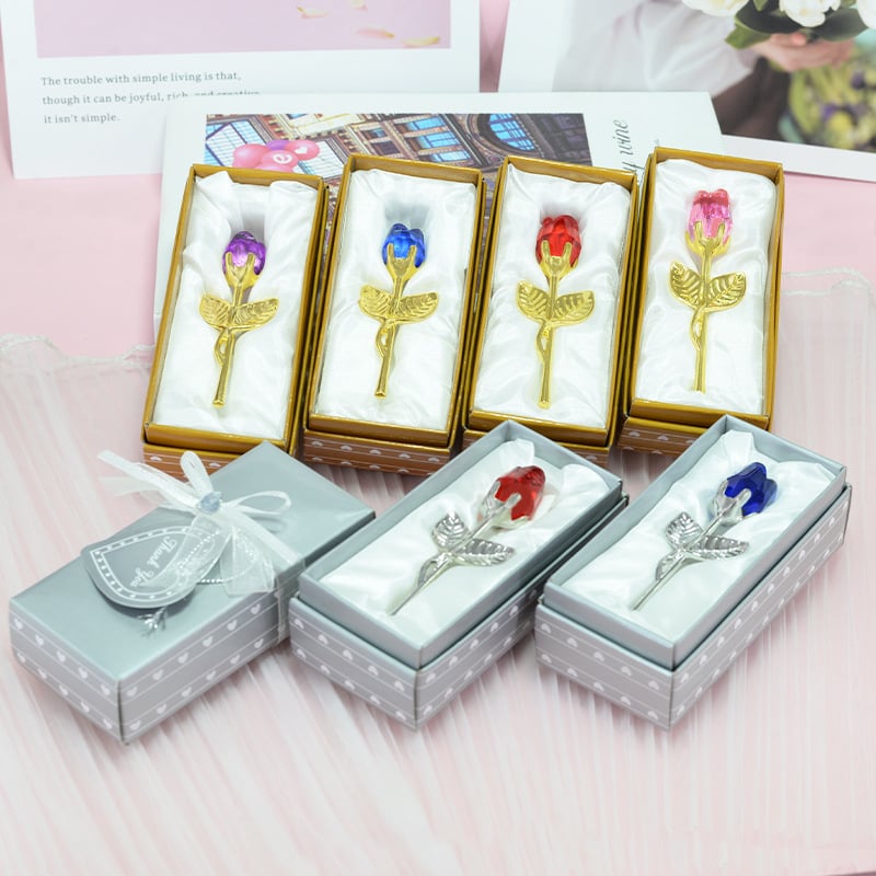 Eternal Love Metal Crystal Rose