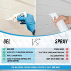 LIMITED SALE !! Mold Remover Gel with Scrub Brush – Heavy Duty Mildew Stain Cleaner for Washer Gasket, Shower Caulk, Tile Grout & Bathroom