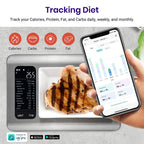 AI Smart Food Scale | 19 Nutrient Facts Auto Scan | Digital Calorie Counter for Meal Prep & Fitness | Compact Stainless Design