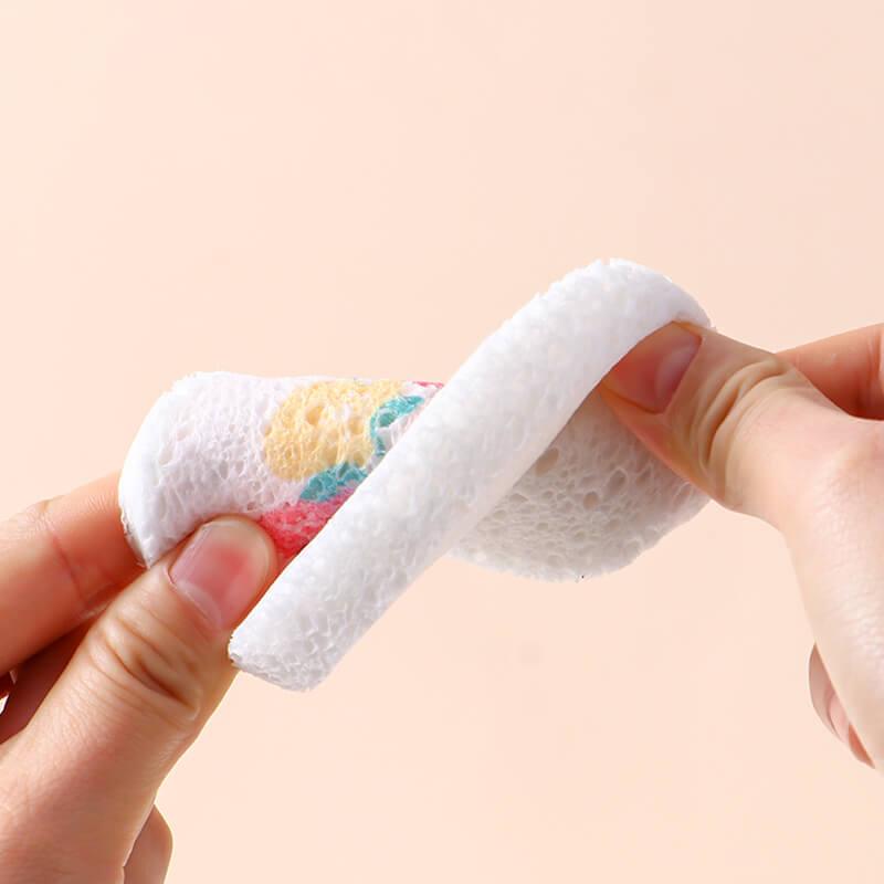 Cartoon Sponge Compressed Wood Pulp Dishwashing Sponge