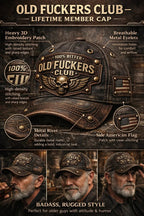 Old Fuckers Club Vintage Baseball Cap