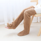 Velvety Fleece Knee Socks For Christmas