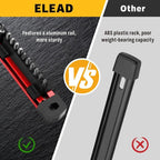 2PCS Magnetic Slidable Drill Bit Holder, 80 Holes Bit Storage with Strong Magnetic Rail