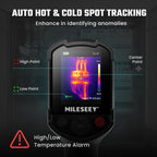 Thermal imaging camera, 240x240 super resolution thermal imaging camera, 25Hz refresh rate, -20°C to 550°C / -4°F to 1022°F Handheld infrared camera, 8 hours battery life