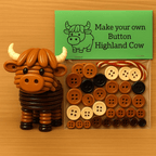 NOW! DIY Button Animal Ornaments - Creative Craft Kit for Kids, Develops Fine Motor Skills & Creativity