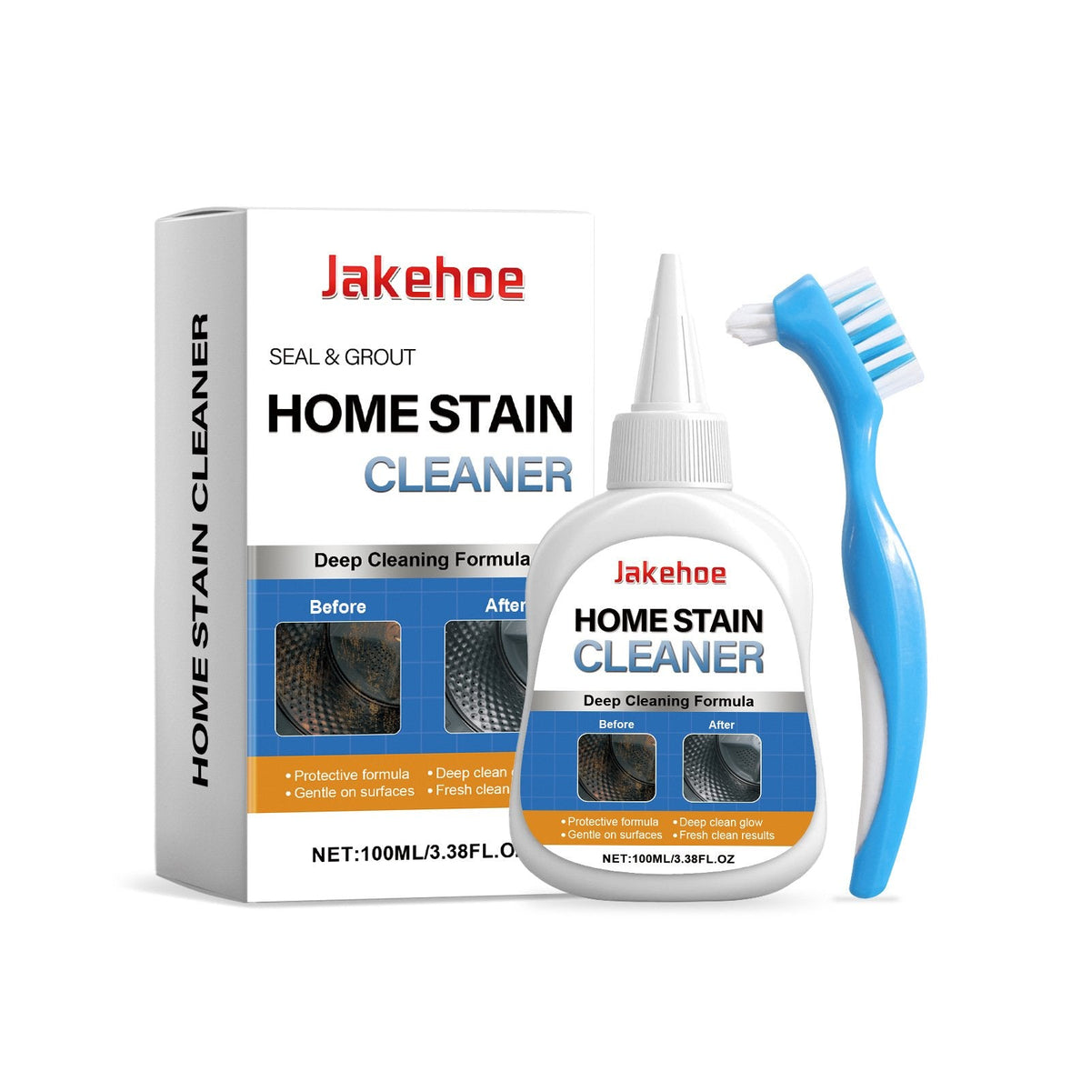 LIMITED SALE !! Mold Remover Gel with Scrub Brush – Heavy Duty Mildew Stain Cleaner for Washer Gasket, Shower Caulk, Tile Grout & Bathroom