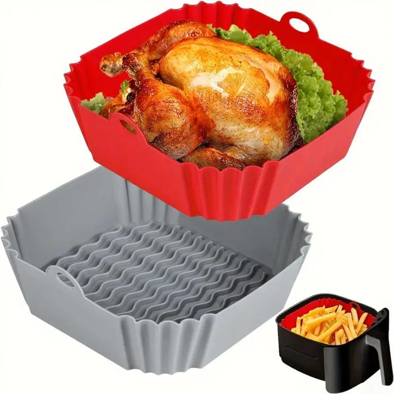 Square Silicone Reusable Cooking Basket Insert