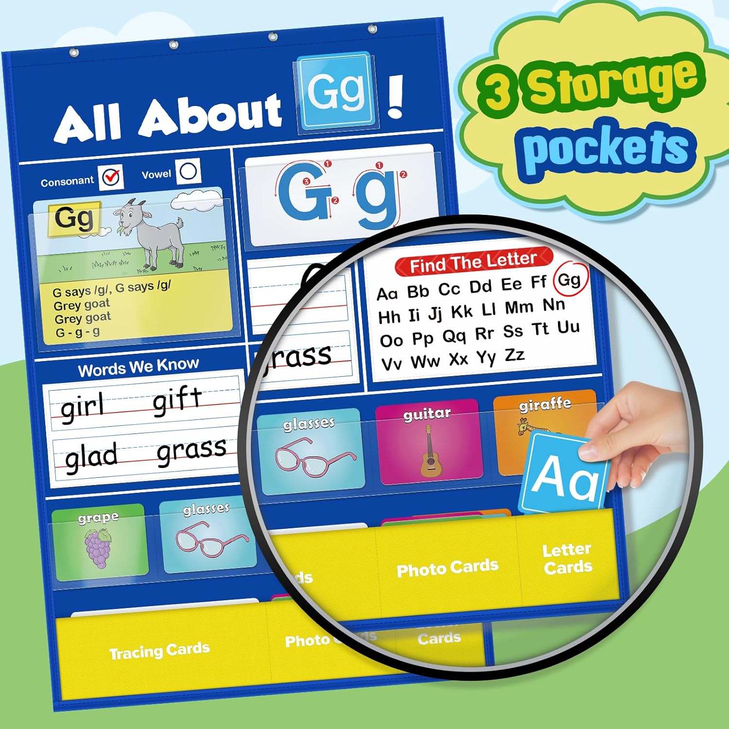 SALE Alphabet Learning Pocket Chart