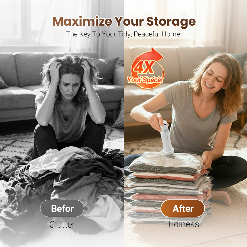 Cordless Travel Vacuum Storage Compression Bag
