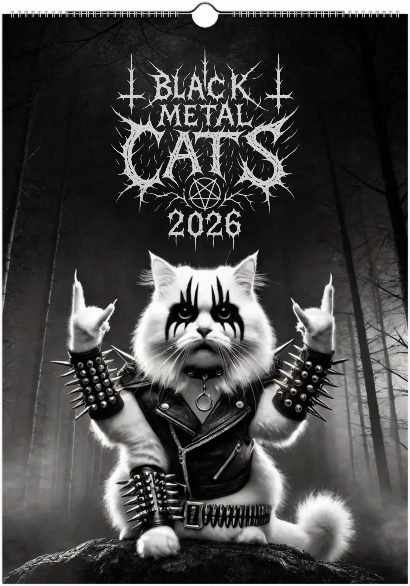 Black Metal Cats - Wall Calendar