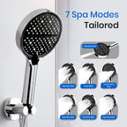 NOW! High-Pressure Rainfall Shower Head - 360° Adjustable Angle, Easy-Clean Nozzles & Universal Fit for Refreshing Showers