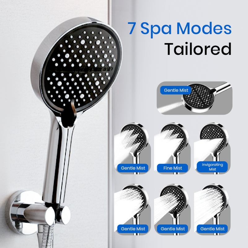 NOW! High-Pressure Rainfall Shower Head - 360° Adjustable Angle, Easy-Clean Nozzles & Universal Fit for Refreshing Showers