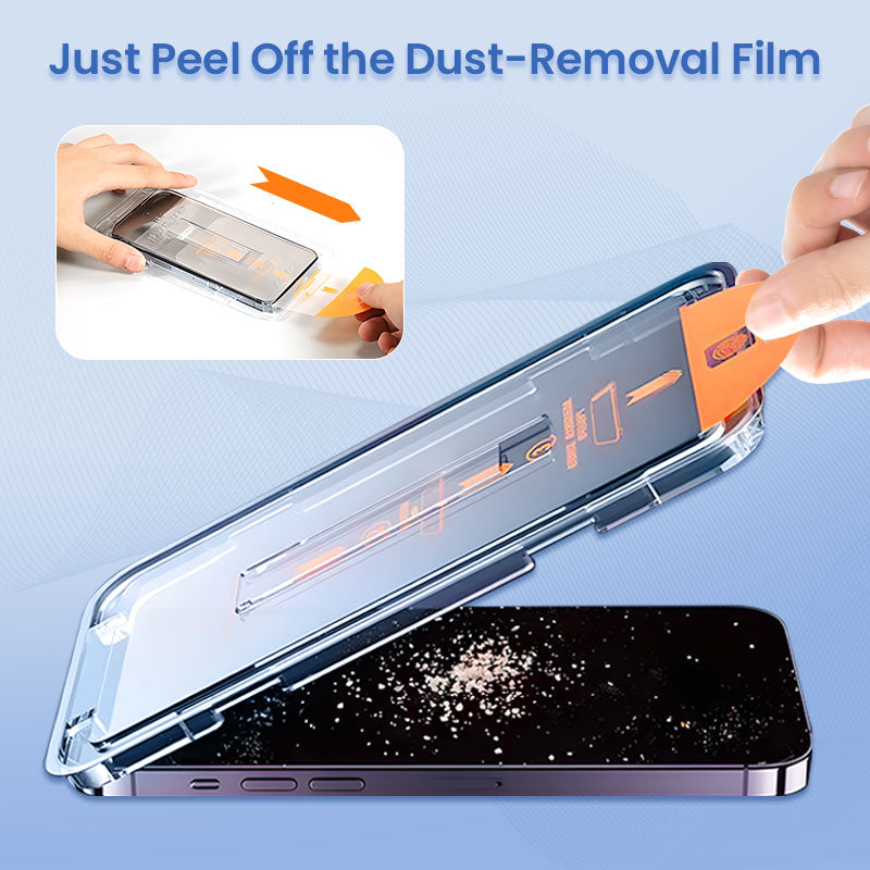 4K HD/Anti-Peeping Tempered Glass Screen Protector with Auto Dust-elimination Installation for Phone