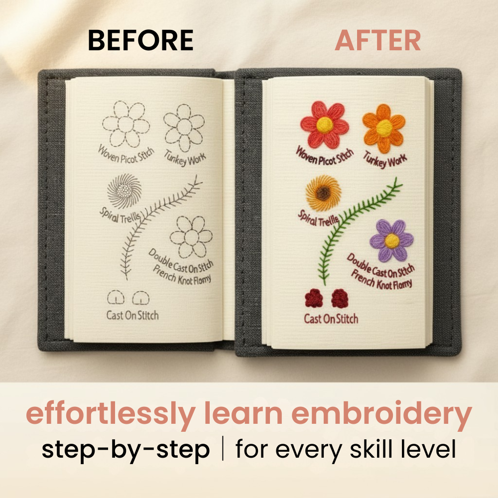 Embroidery stitch book