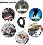3-IN-1 ENDOSCOPE - 2.0MP HD with 6 LED Lights, IP67 Waterproof, Compatible with Smartphones for Home Inspection and DIY Projects
