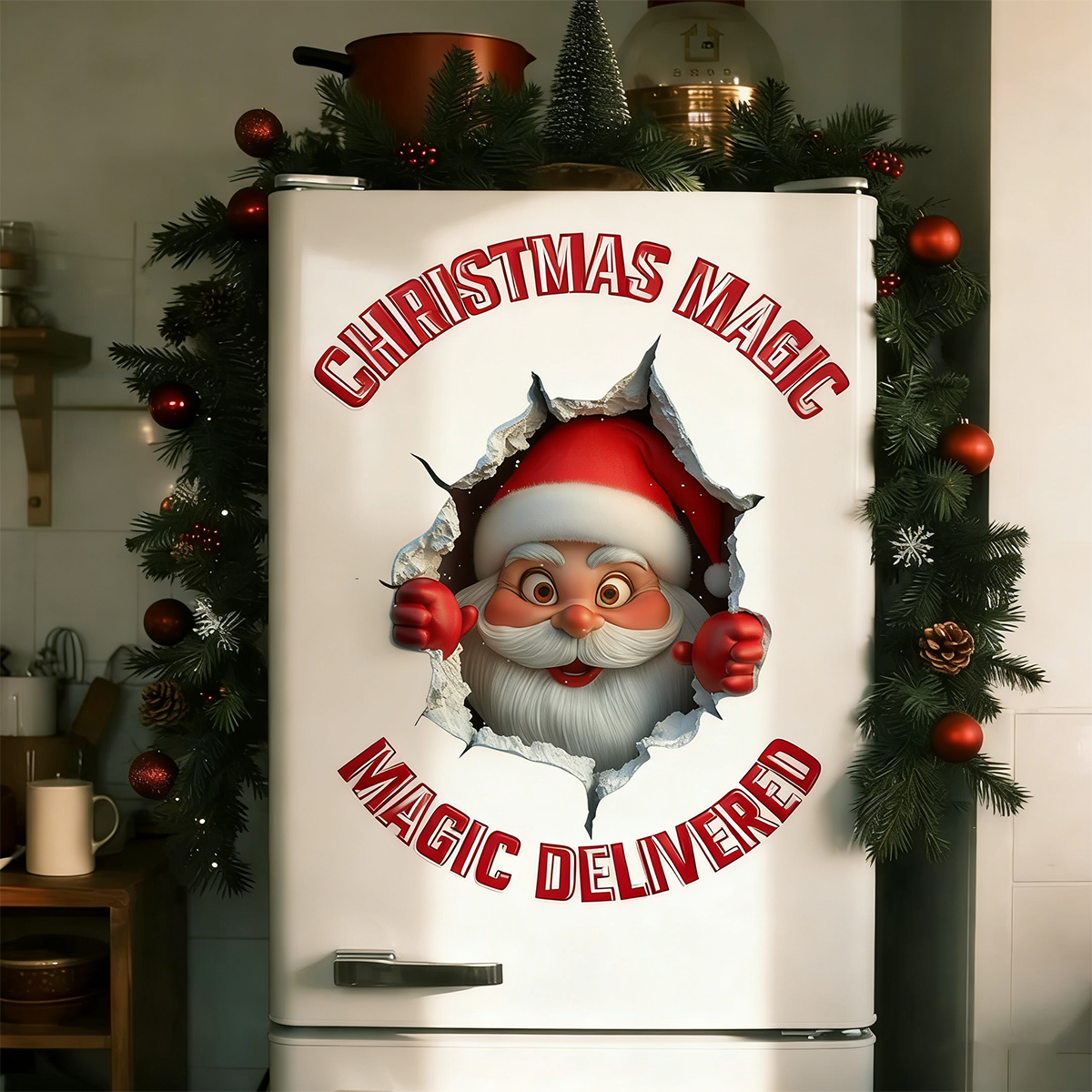 Buy 5 Get 5[10Pcs & ]Santa Claus Breakthrough Wall Stickers