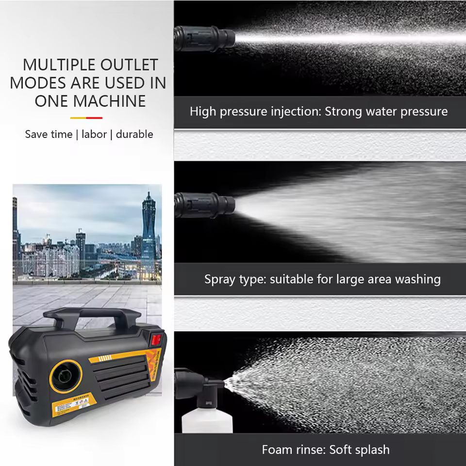 Powerful 3000W Electric High Pressure Washer Machine - Home & Car Wash Gun 220V/110V - Garden Washing Cleaning Tool