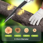 Lightweight and sharp universal pruning saw with sheath