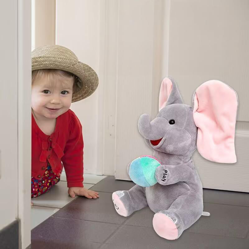 Cute Hide & Seek Elephant Plush Doll - Interactive Play with Soft Material, Perfect Gift for Kids