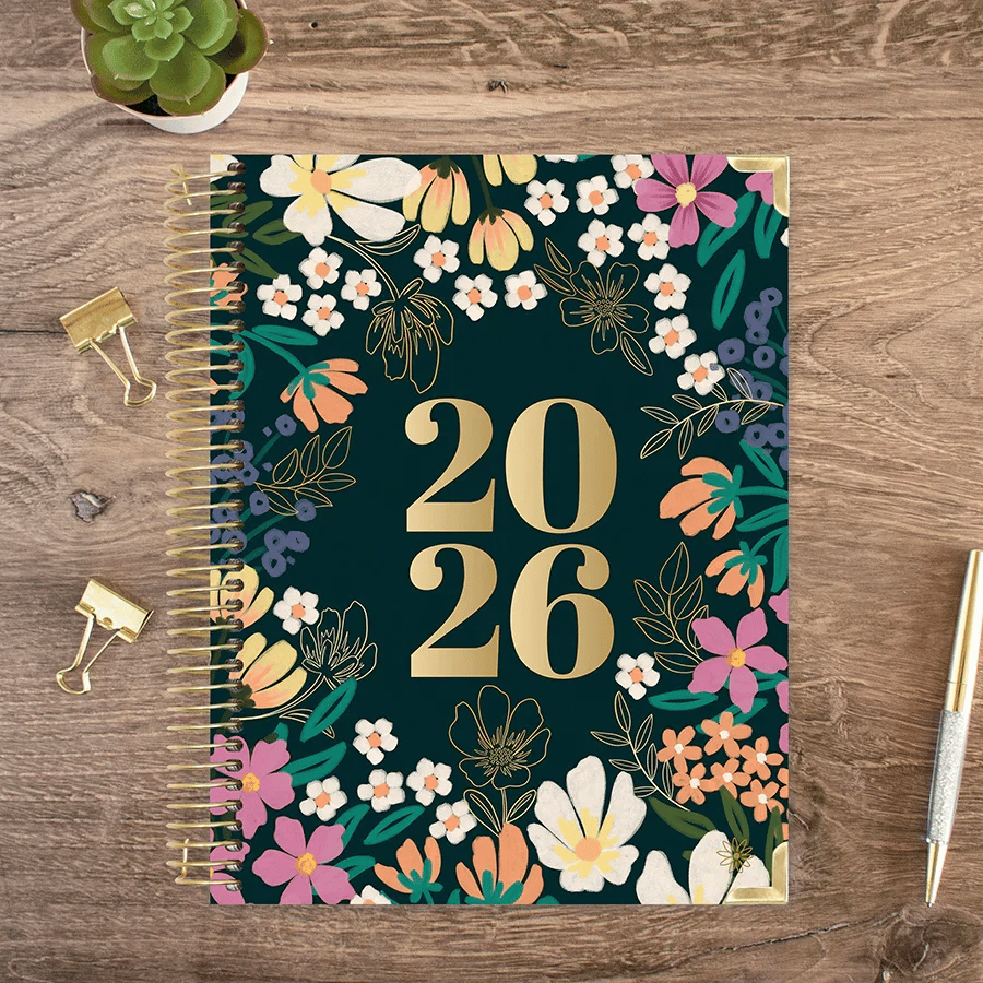 Hard Cover Planner, 8.5" x 11", Blooming Wildly