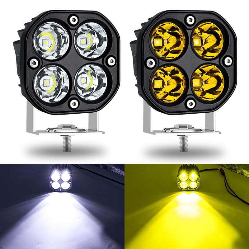 Amber LED Light Bar – Adjustable Curved/Straight Linkable Off-Road Lights