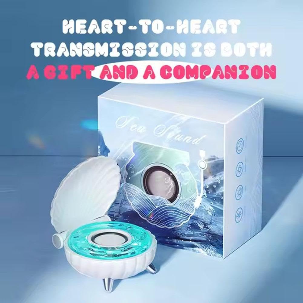 Seashell Bluetooth Speaker | Beat-Sync Colorful LED Lights