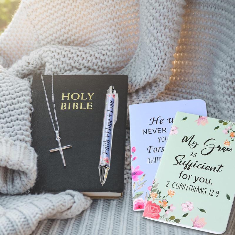 Christian Gifts Set: Motivational Pens & Bible Verse Notebooks – Inspire Your Faith Journey