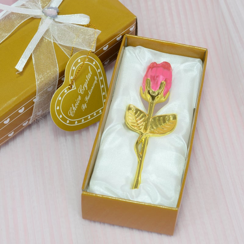 Eternal Love Metal Crystal Rose