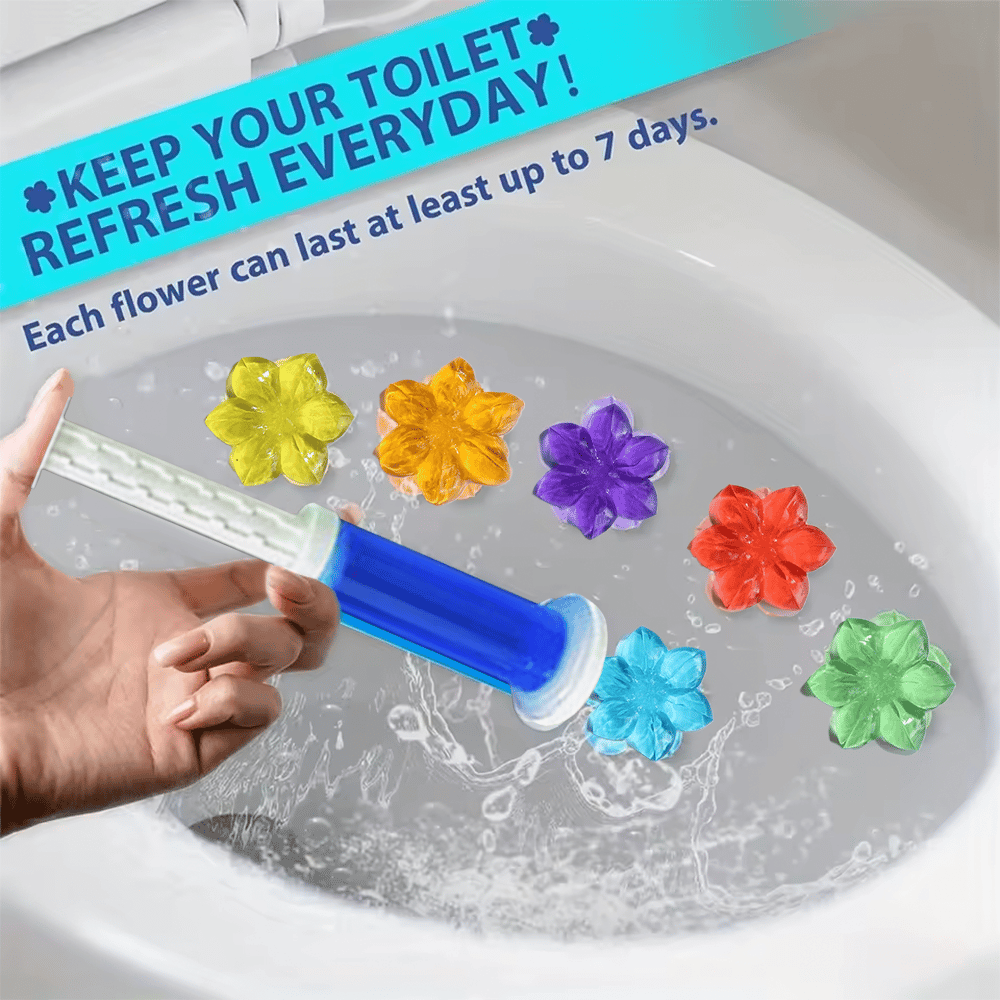 72 Flowers Toilet Cleaner Gel Stamp